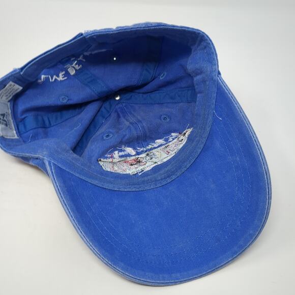 Rush Slowly Reggae Beach Bar Strapback Hat Blue One Size J. America - Picture 7 of 10